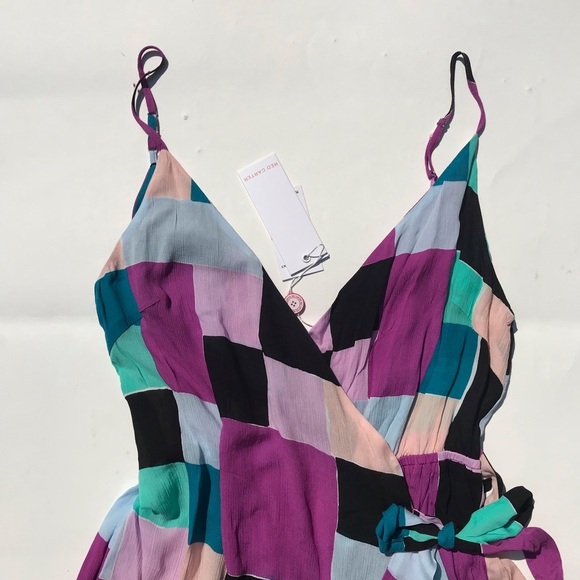 Red Carter NEW! Wrap Romper Geometric Print Small - Picture 5 of 14